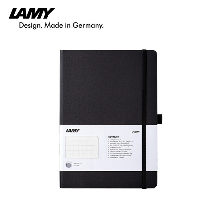 LAMY凌美 軟皮系列筆記本 A5 黑色 - LAMY鋼筆書寫專用紙