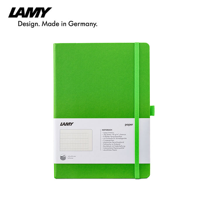 LAMY凌美 軟皮系列筆記本 A5 綠色 - LAMY鋼筆書寫專用紙