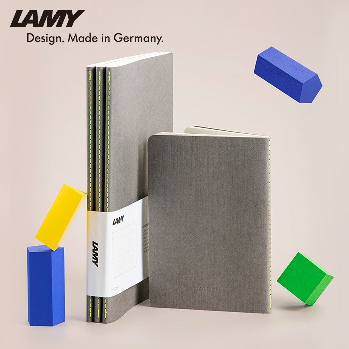 LAMY凌美 軟皮系列灰色簡式套裝（三本一套) A6