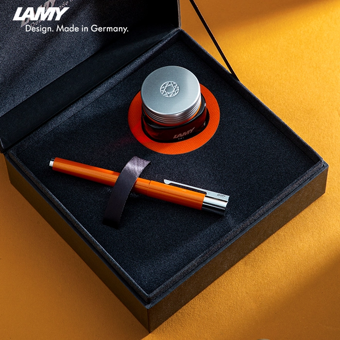 LAMY凌美 Scala天階系列 限量版 Infinite Orange橙色 14K墨水筆套裝