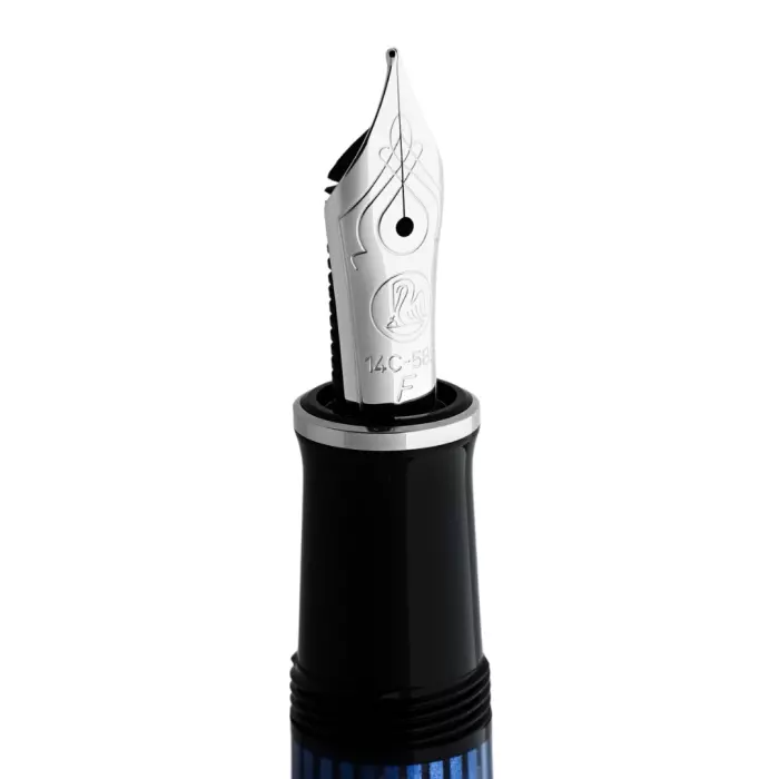 Pelikan百利金 帝王系列 M405 黑藍銀夾 墨水筆
