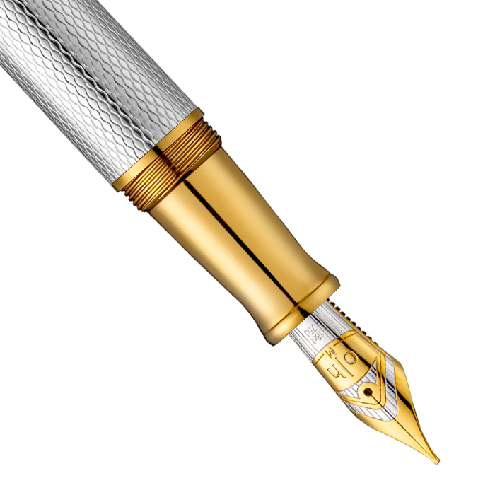 Otto Hutt Design 07  GT Silver Corn guilloche 18k Fountain Pen