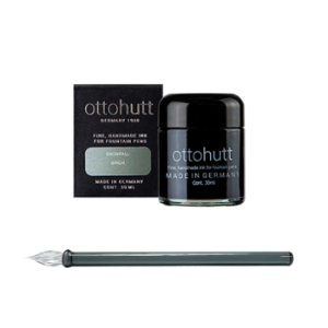 Otto Hutt 奧特赫 香氣墨水30毫升連玻璃筆套裝  灰綠色 白樺木味
