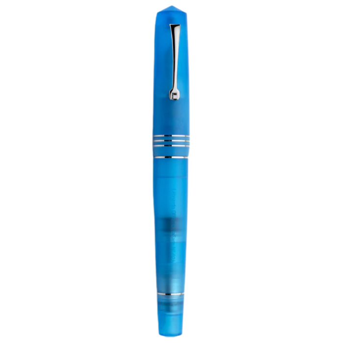 Leonardo Momento Zero Grande Pura 銀夾 Aqua Blue 鋼筆