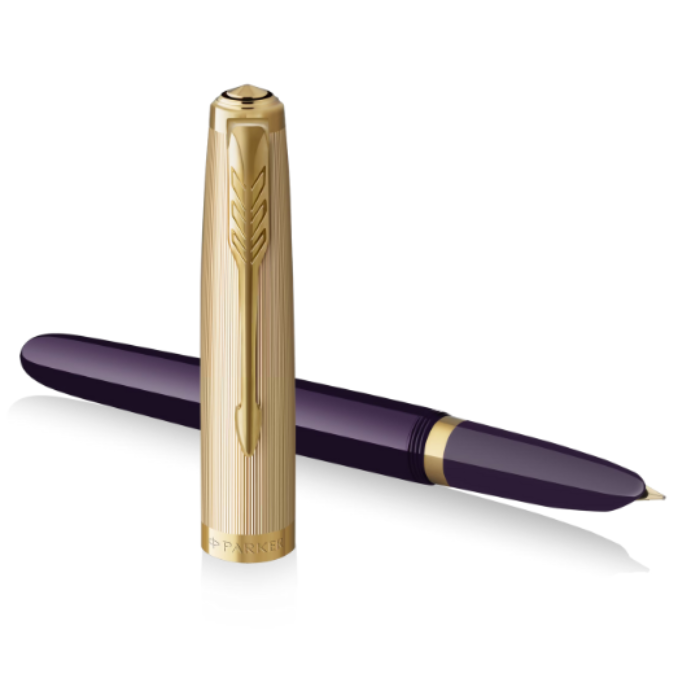 Parker 派克 51系列  Deluxe Plum 豪華梅紫色 18k 鋼筆