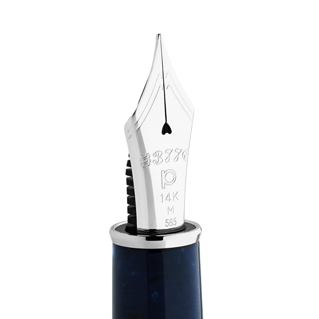 墨水屋| Platinum白金#3776系列賽璐珞銀夾午夜海洋墨水筆